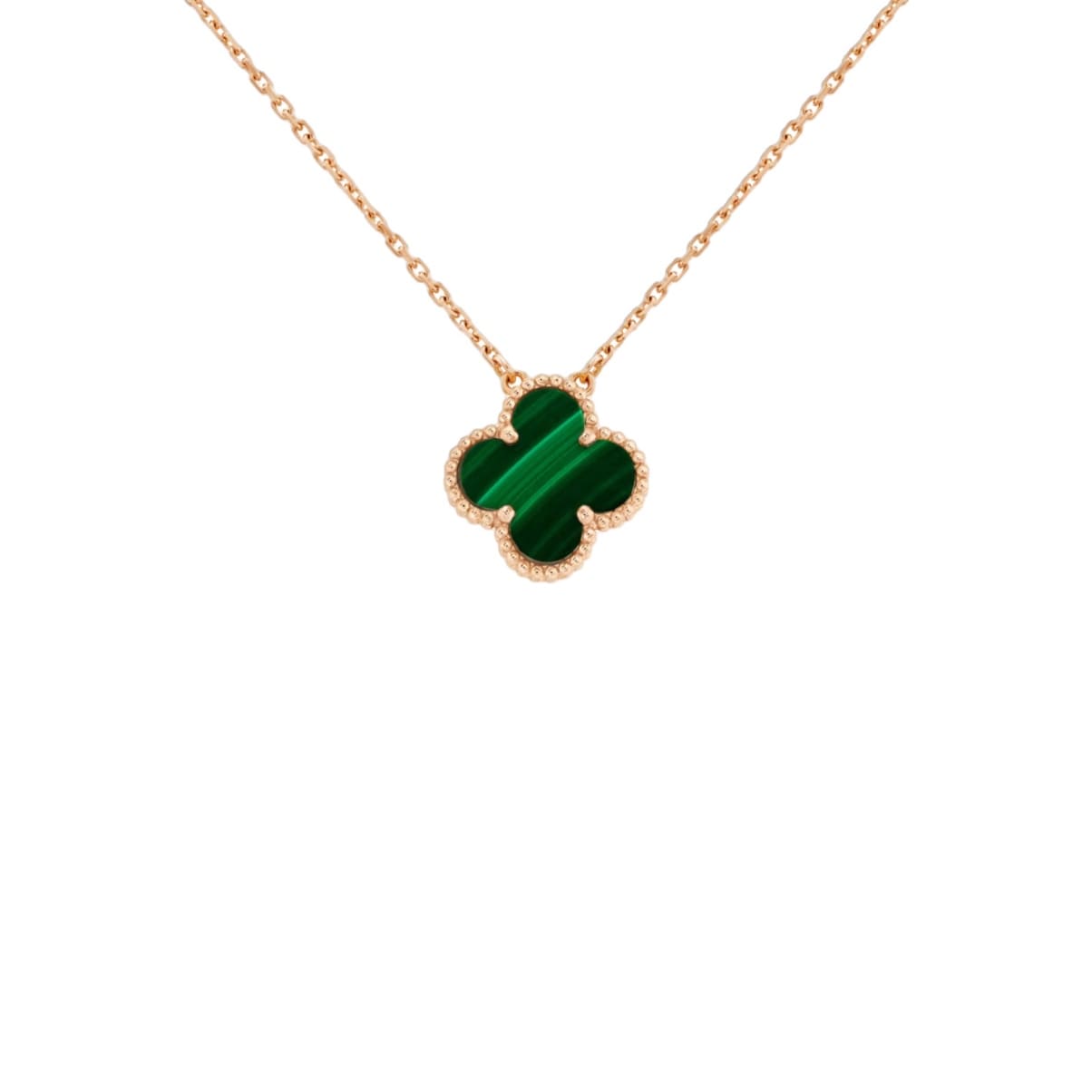 COLLAR TREBOL GREEN-ROSE GOLD