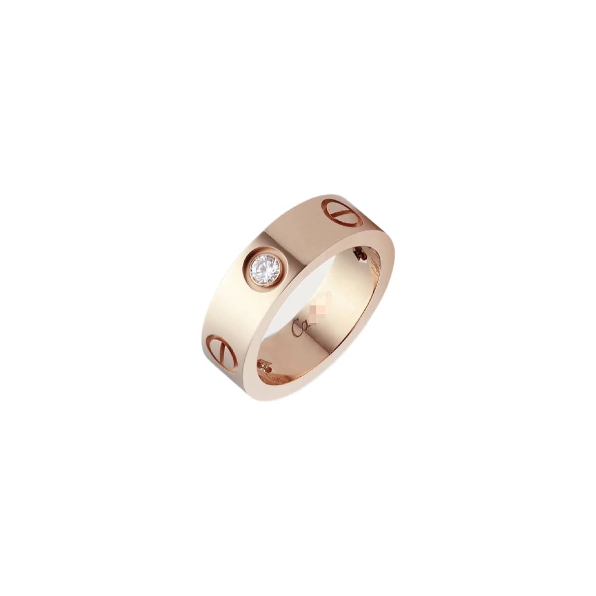 ANILLO LOVE ROSE GOLD ANCHO CON ZIRCONIA