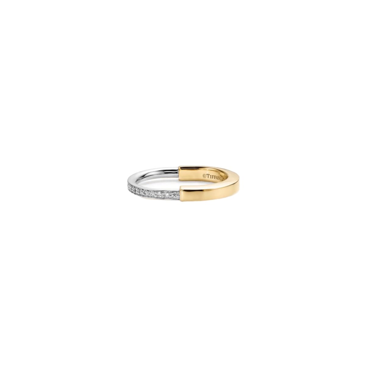 ANILLO LOCK GOLD-SILVER CON ZIRCONIAS