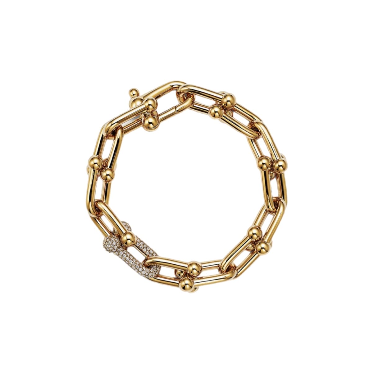 PULSERA DE ESLABONES GOLD CON MICROZIRCONIAS