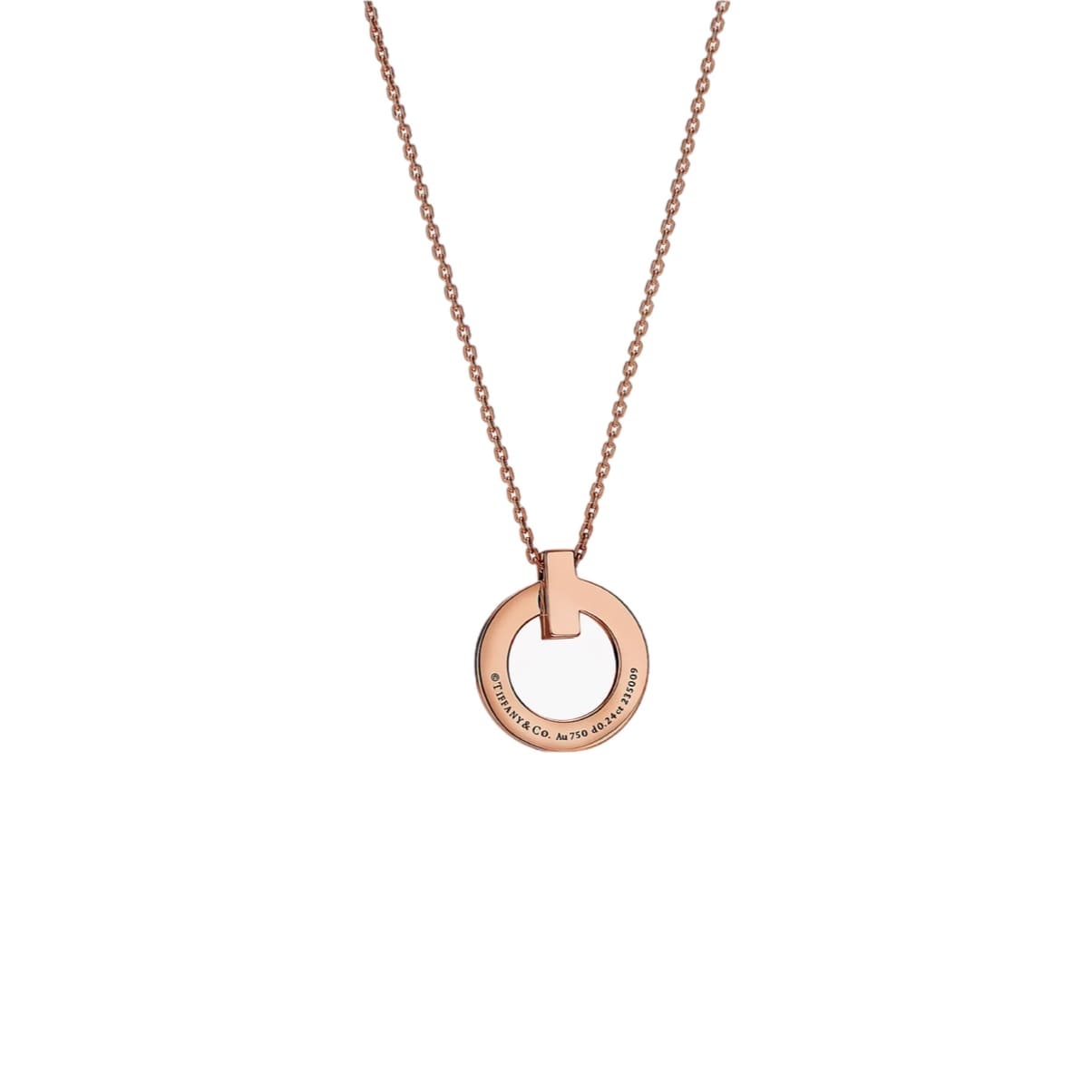 COLLAR ROUND T ROSEGOLD CON ZIRCONIAS