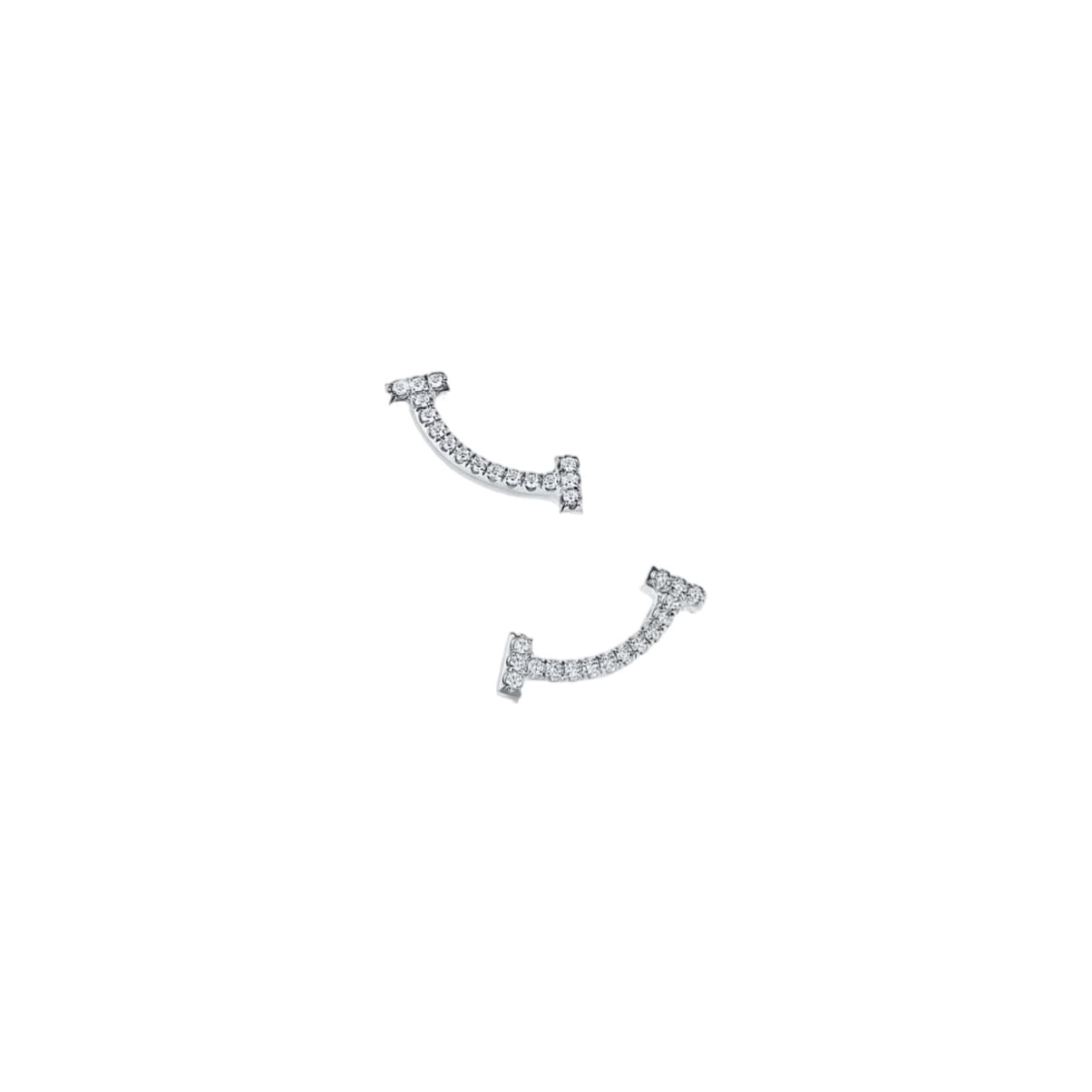 ARETES T-SMILE SILVER CON ZIRCONIA