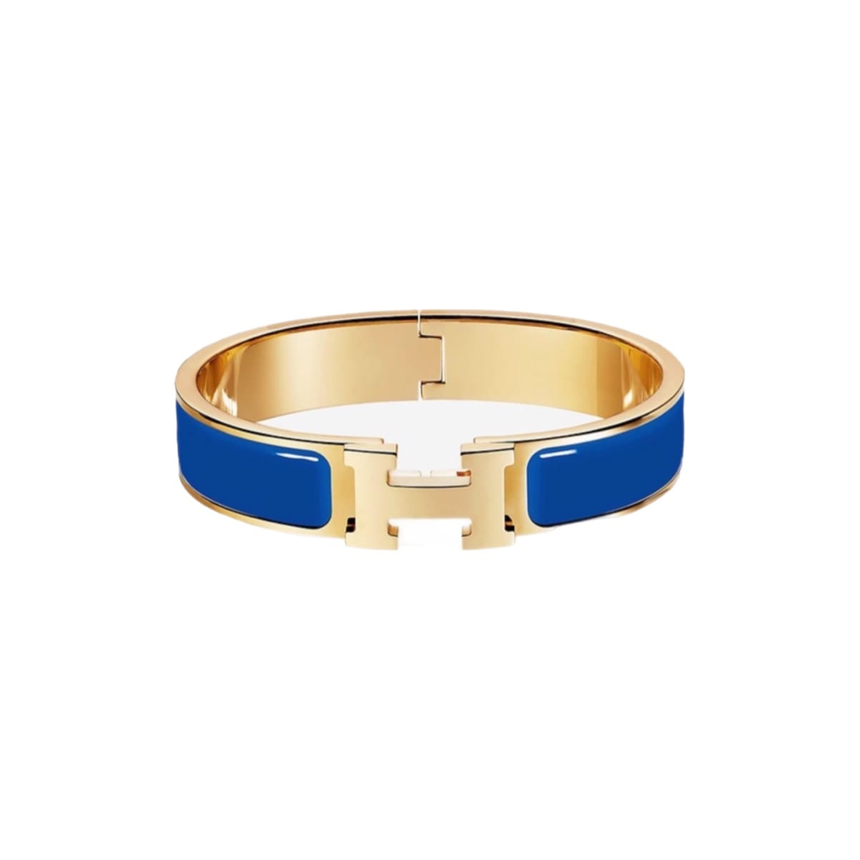 PULSERA CLIC H GOLD -BLUE