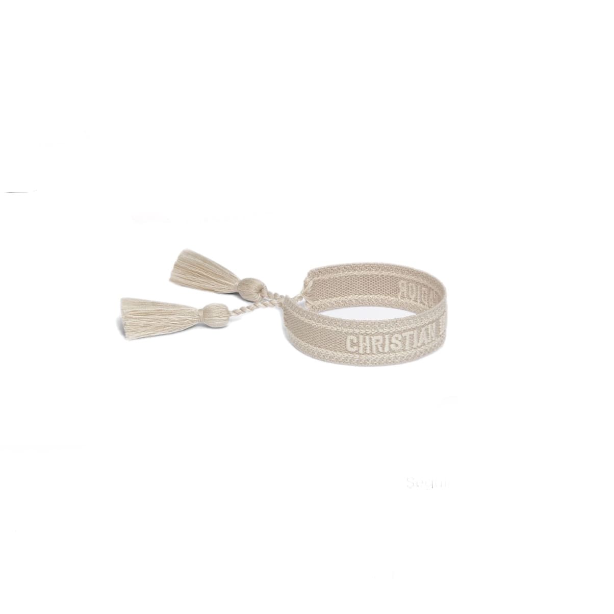 PULSERA CD DE TELA BEIGE