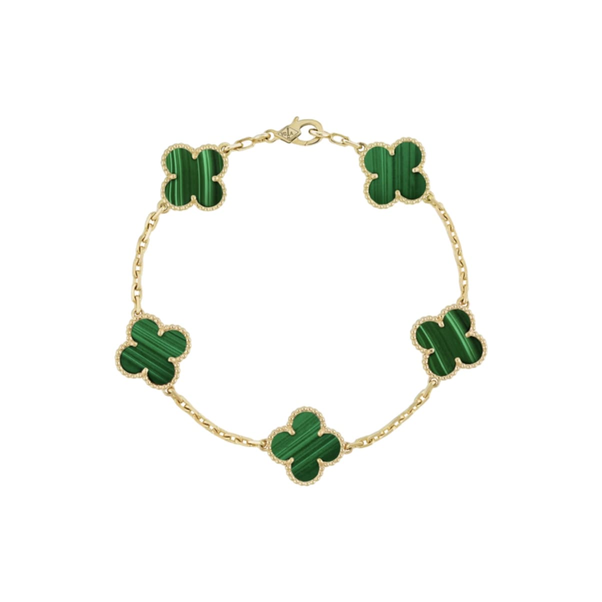 PULSERA TRÉBOL GOLD-GREEN VF