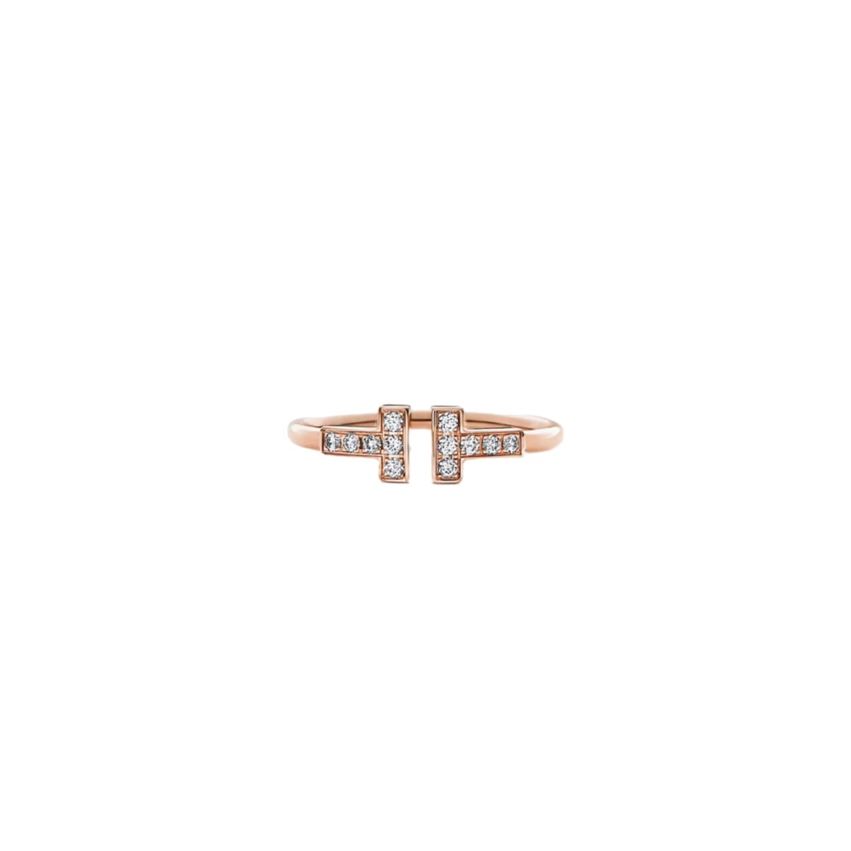 ANILLO T ROSE GOLD ZIRCONIA