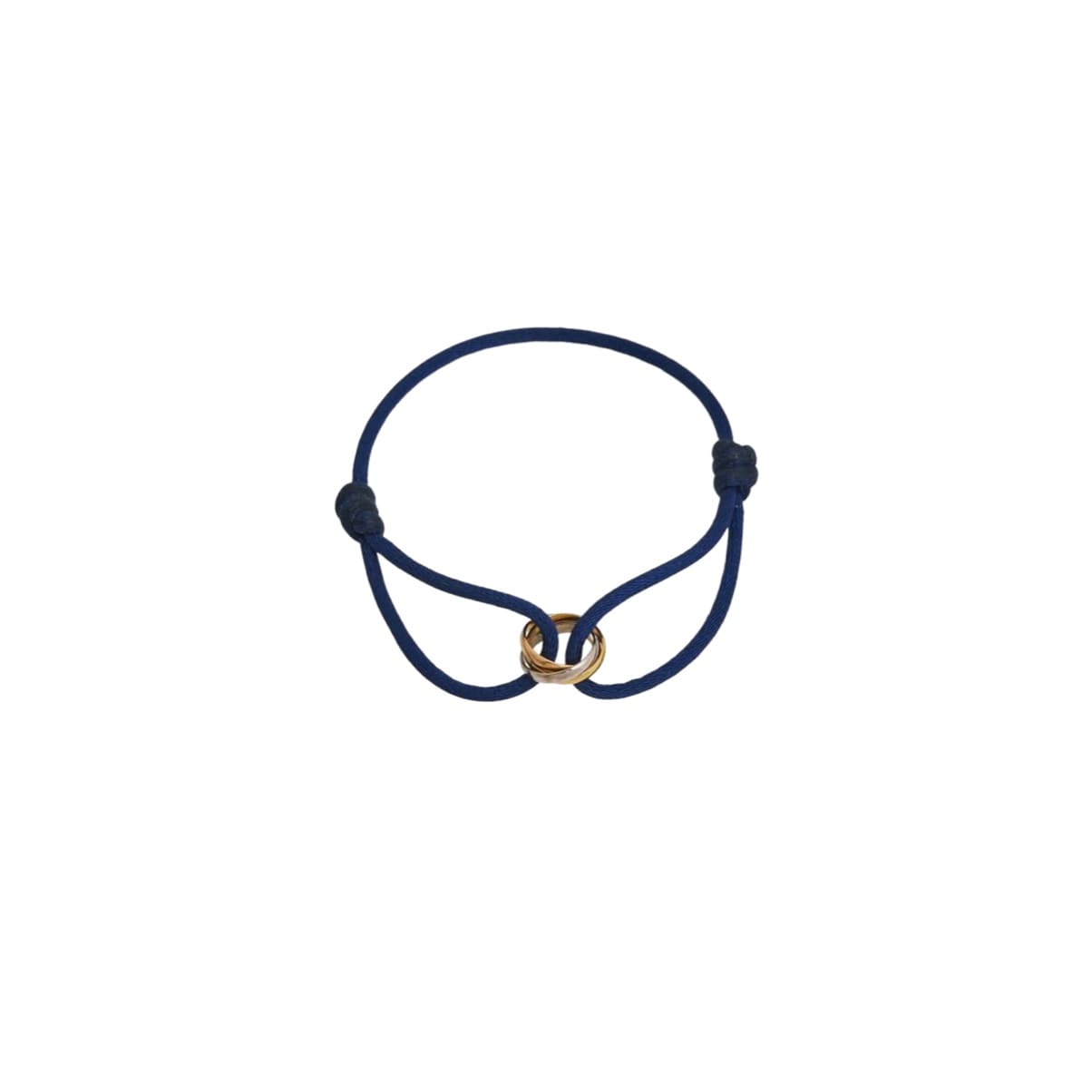 PULSERA DE TELA TRES AROS DARK BLUE