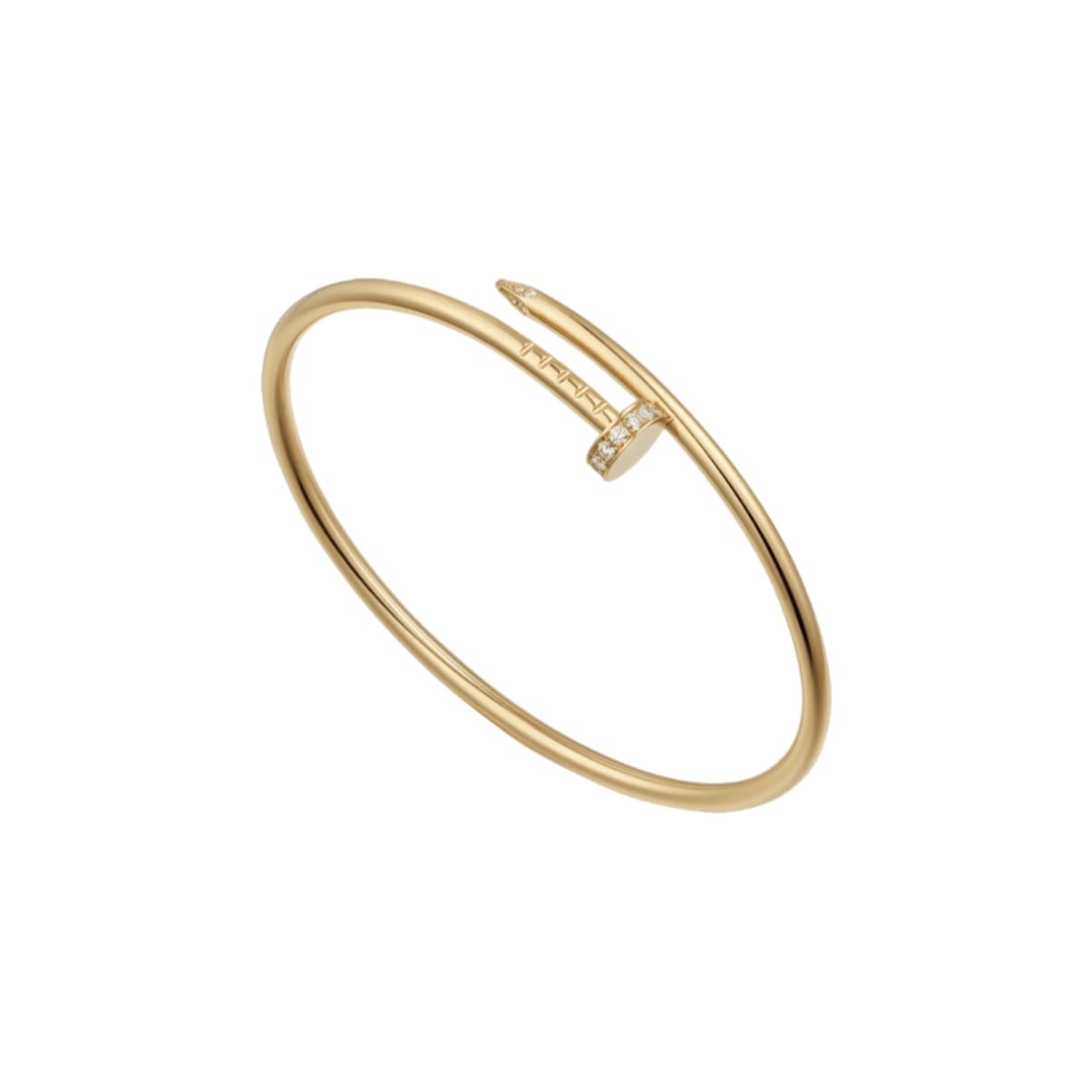 PULSERA CLAVO GOLD DELGADA CON ZIRCONIA