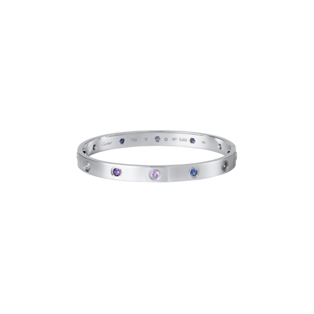 PULSERA LOVE SILVER ZIRCONIAS RAINBOW