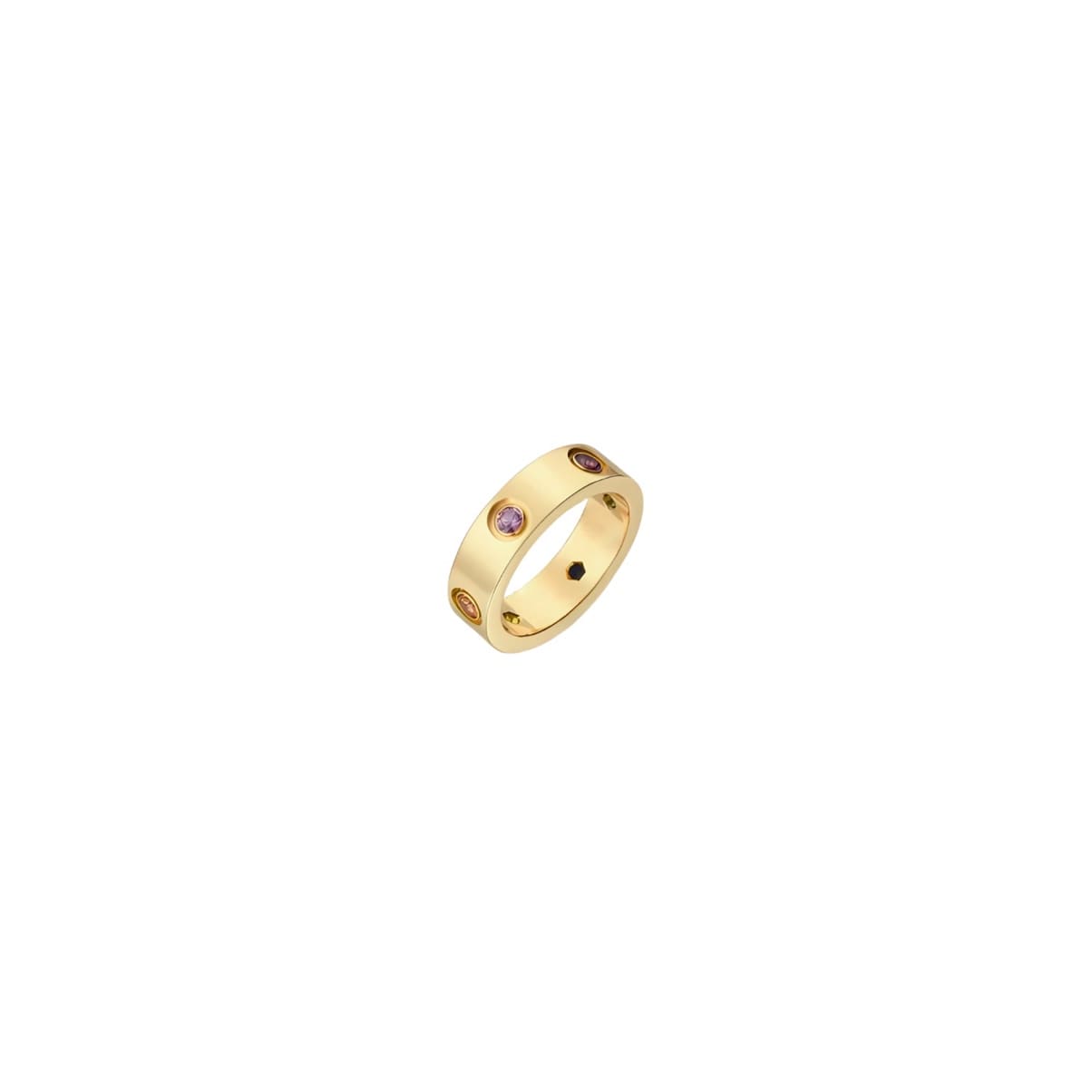 ANILLO LOVE GOLD ZIRCONIAS RAINBOW