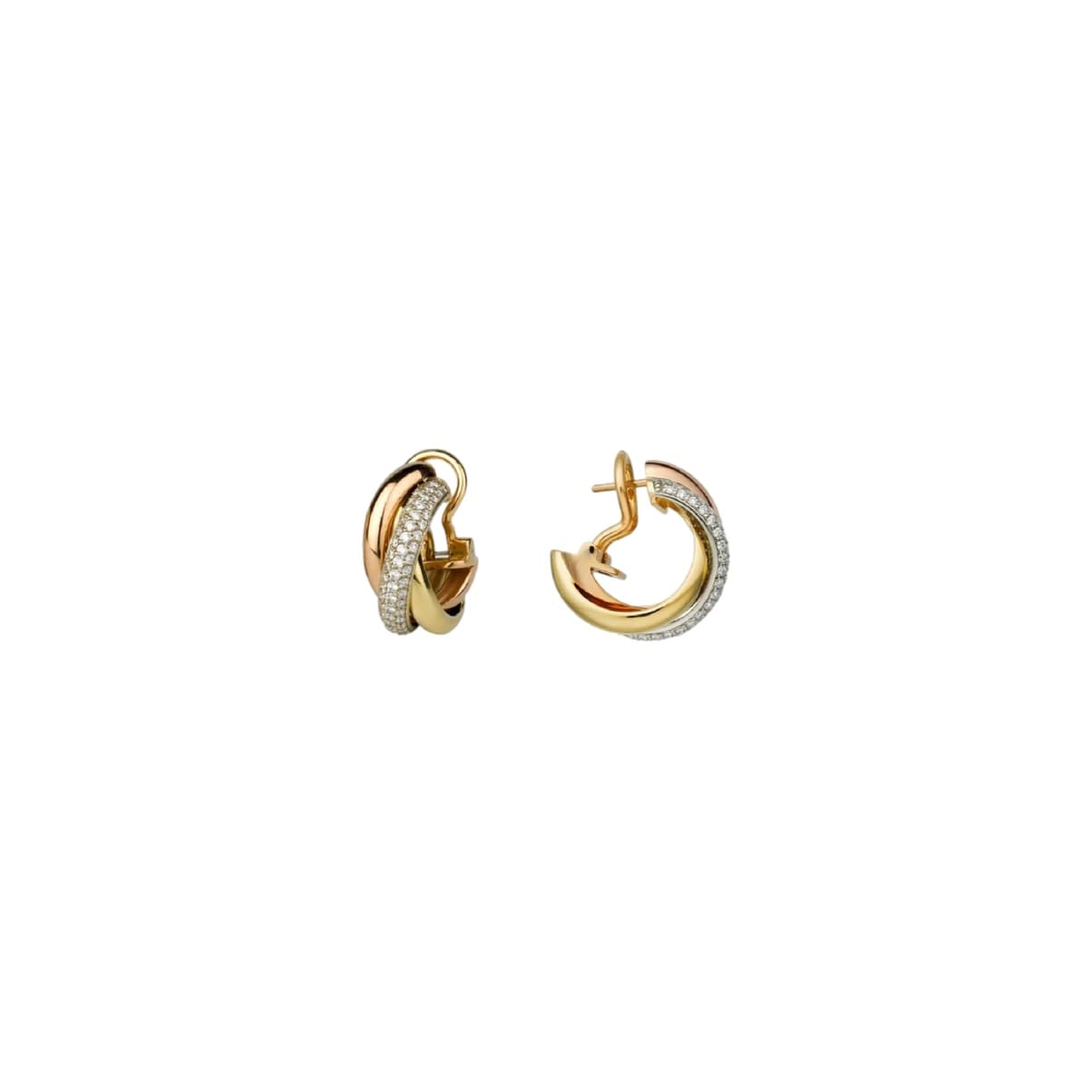 ARETES TRES AROS CON ZIRCONIA