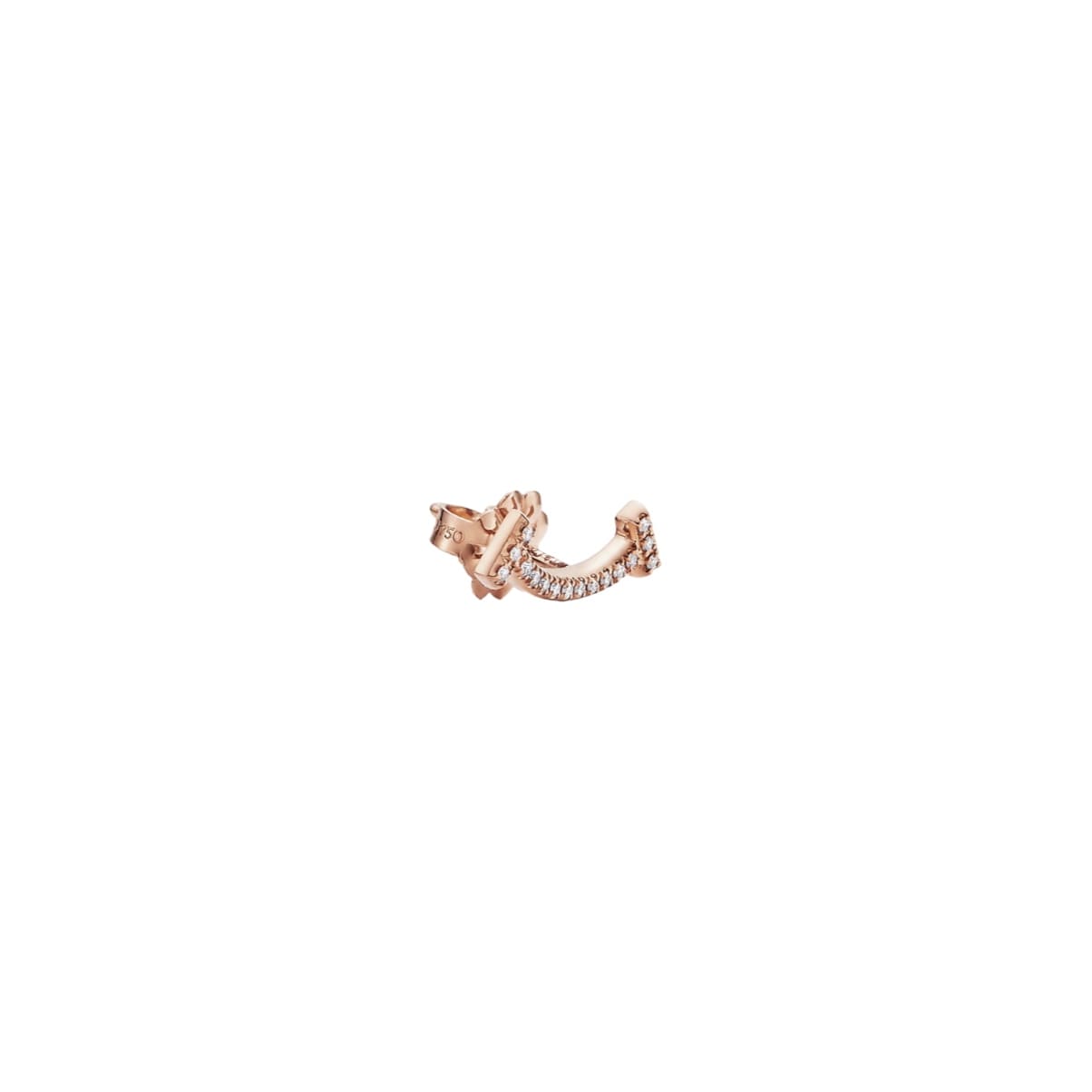 ARETES T-SMILE ROSE GOLD CON ZIRCONIA