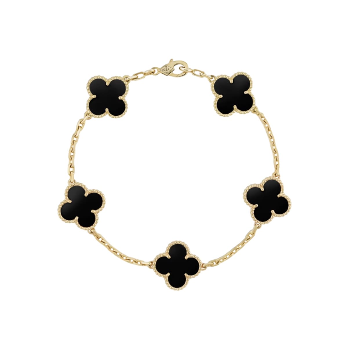 PULSERA TRÉBOL GOLD-BLACK VF