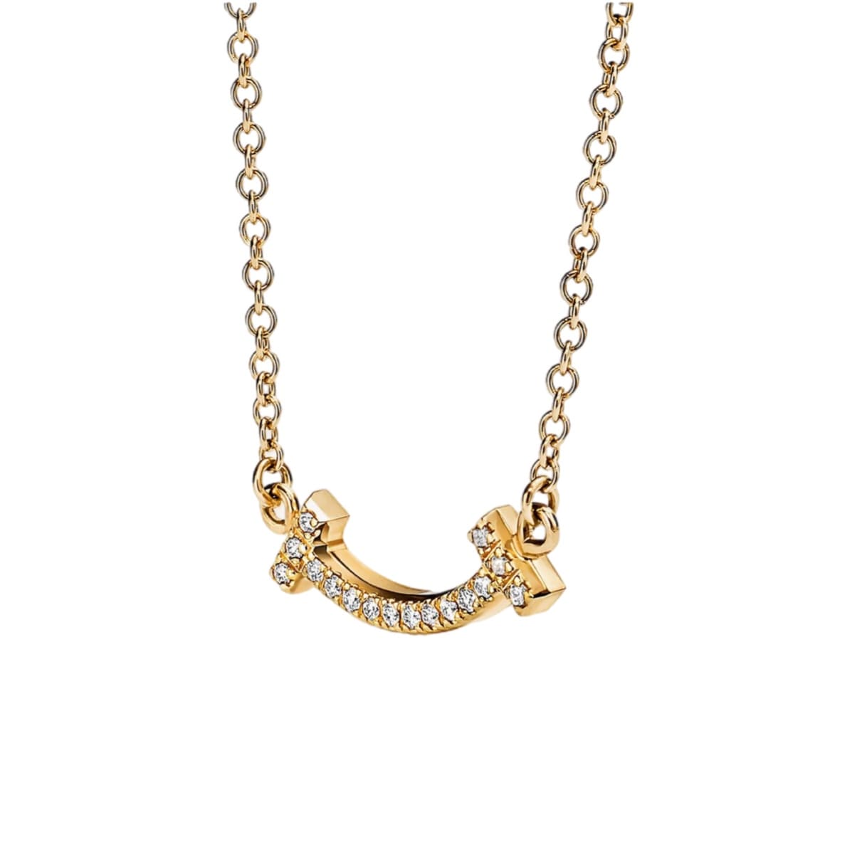 COLLAR SMILE GOLD CON ZIRCONIA SMALL