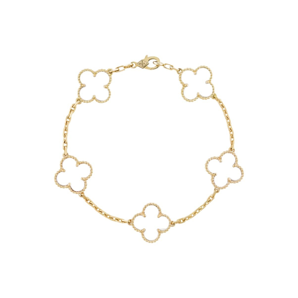 PULSERA TRÉBOL GOLD-WHITE VF