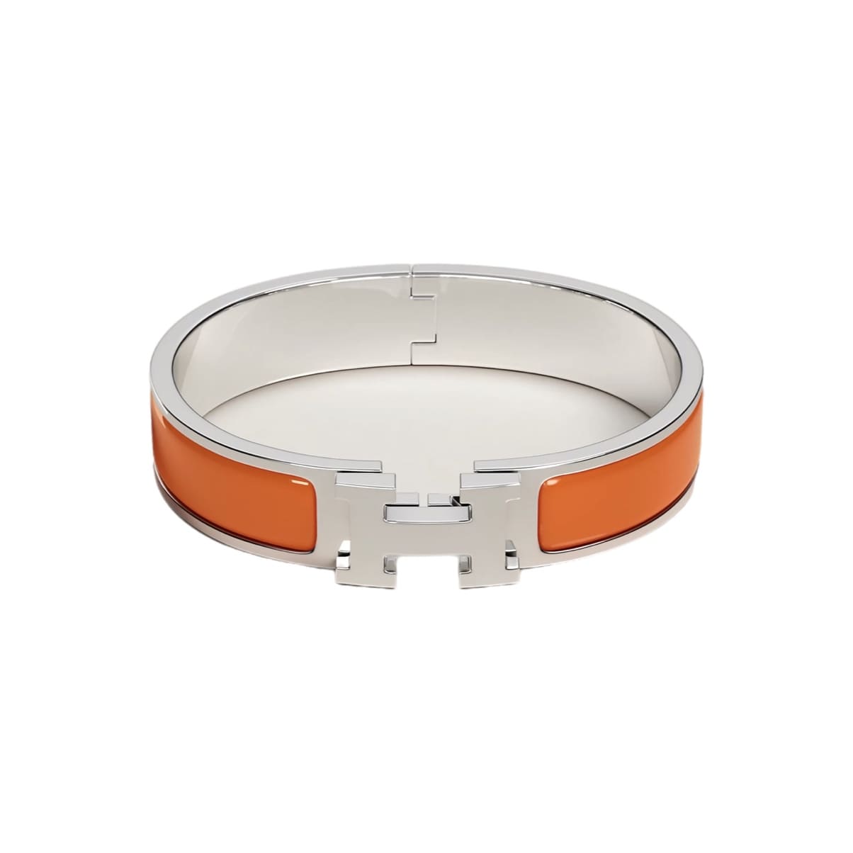 PULSERA CLIC H SILVER ORANGE