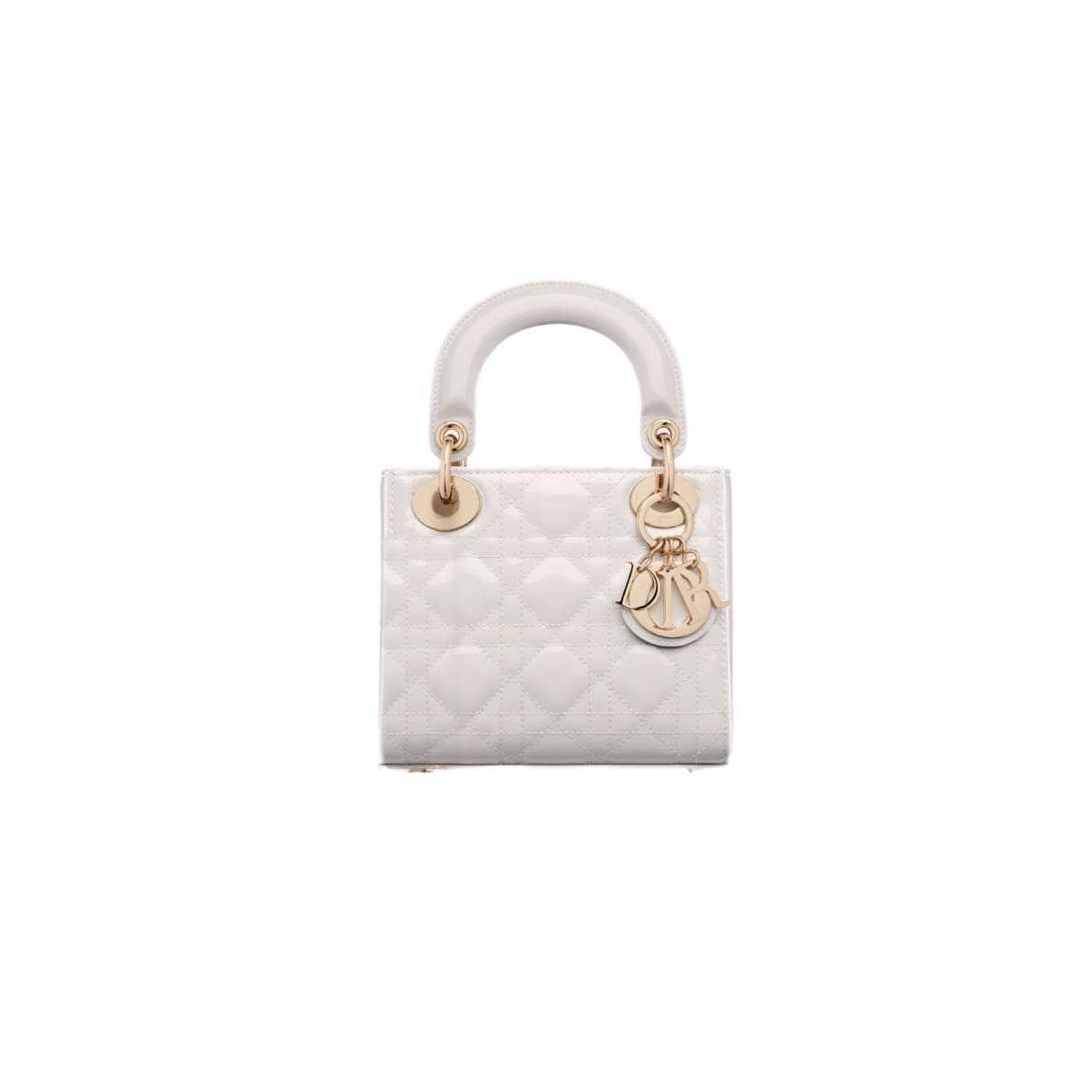 BOLSO LADY D CHAROL WHITE