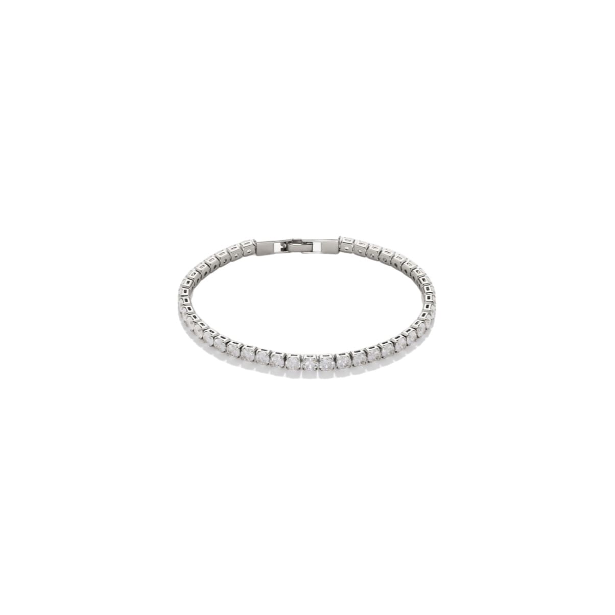 PULSERA TENNIS DE BRILLOS SILVER