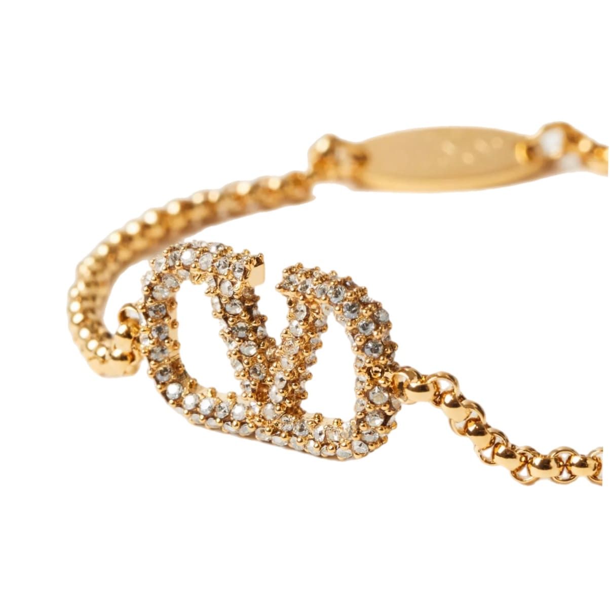 PULSERA V GOLD CON ZIRCONIA