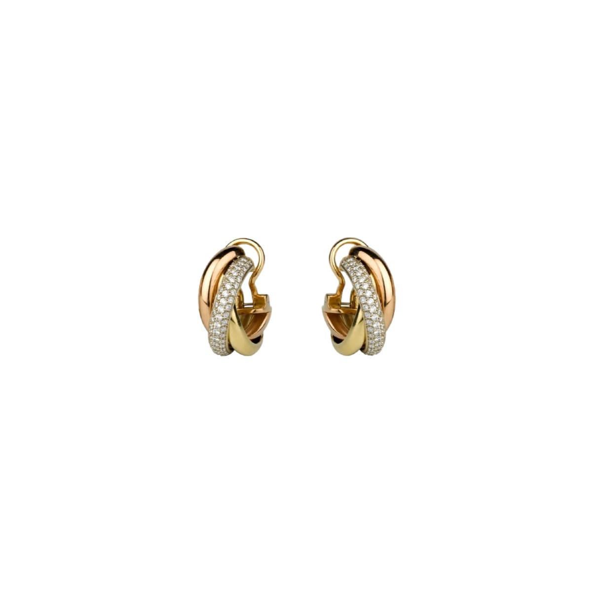 ARETES TRES AROS CON ZIRCONIA