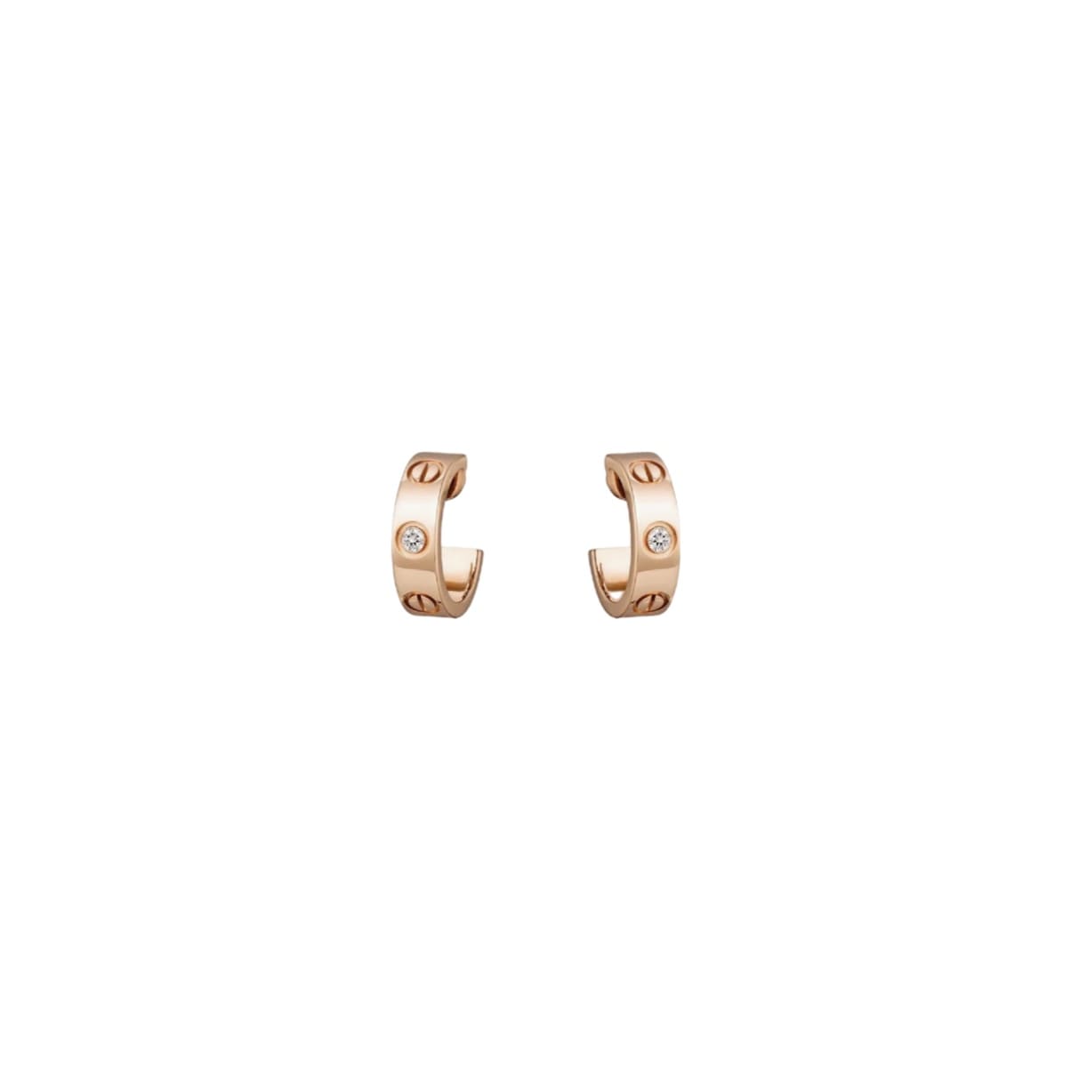 ARETES LOVE ROSEGOLD CON ZIRCONIA