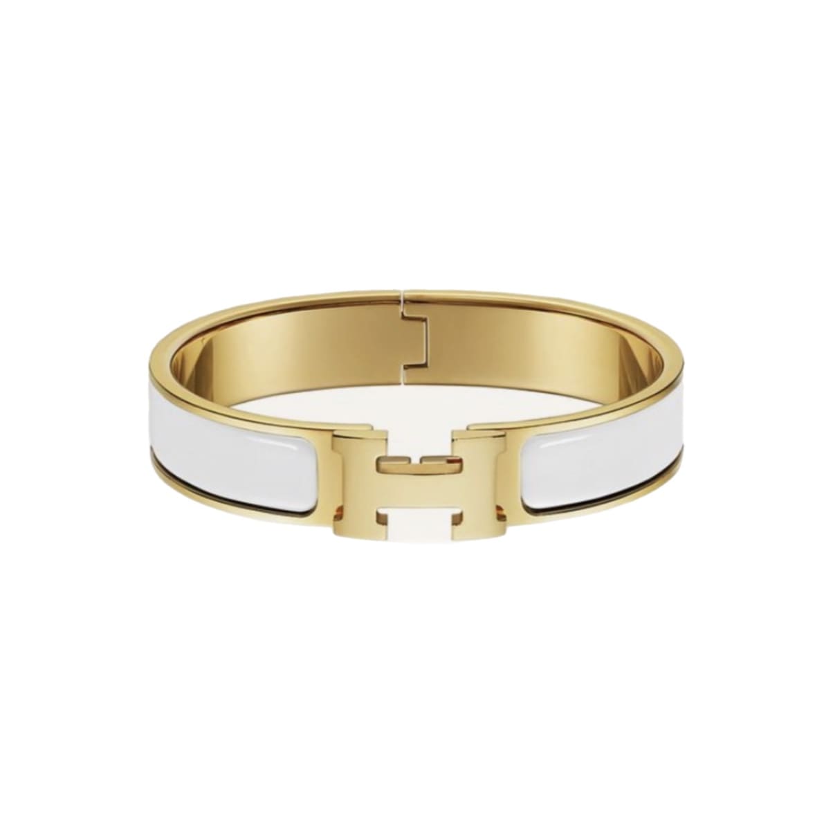 PULSERA CLIC H GOLD WHITE