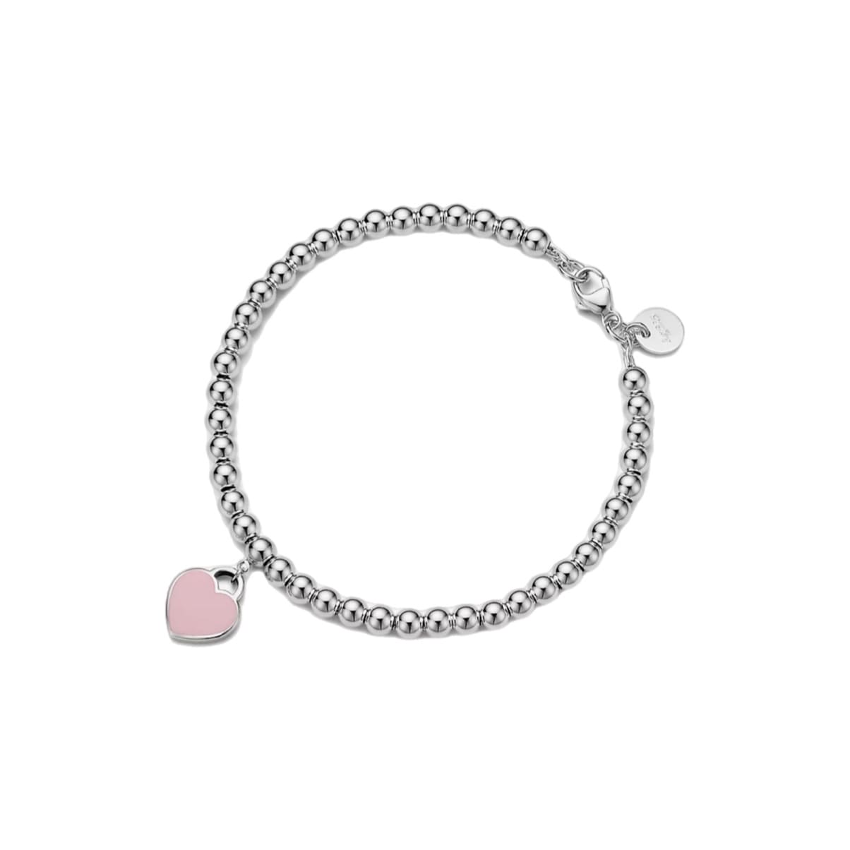 PULSERA DE CUENTAS CON INSIGNIA DE CORAZÓN PINK