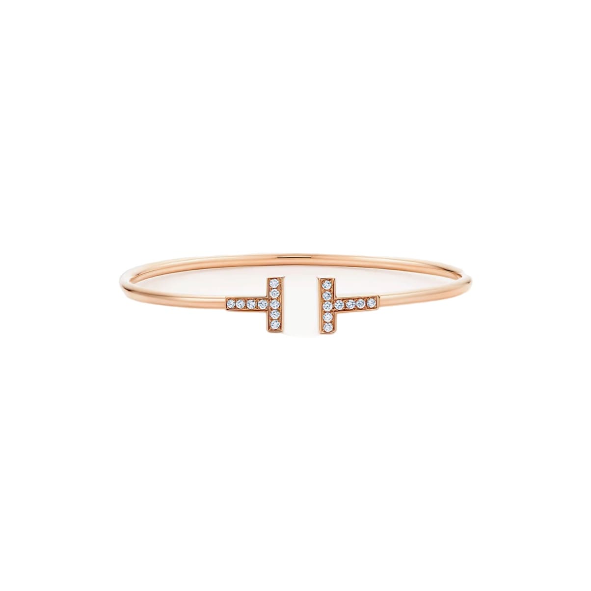 PULSERA T ROSE GOLD ZIRCONIA