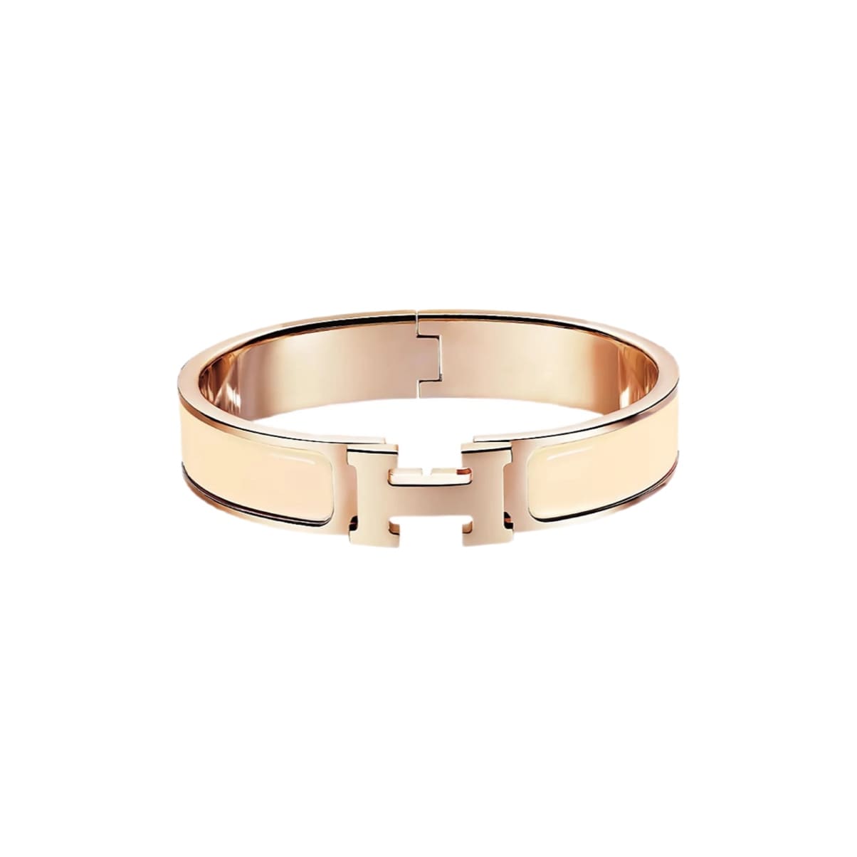 PULSERA CLIC H ROSE GOLD BEIGE