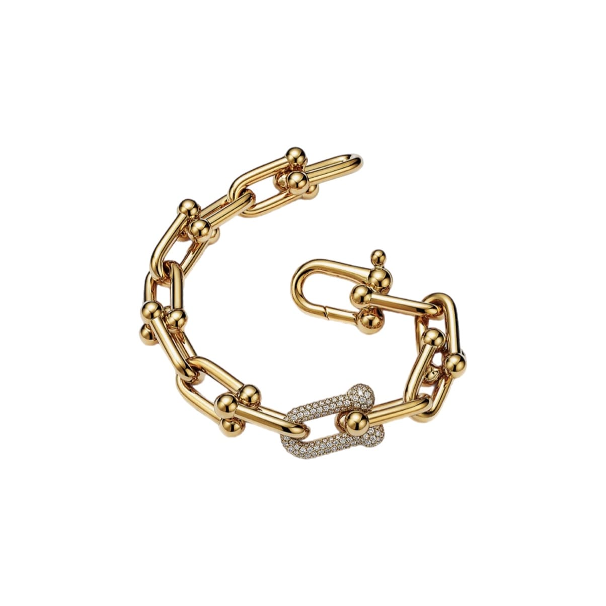 PULSERA DE ESLABONES GOLD CON MICROZIRCONIAS