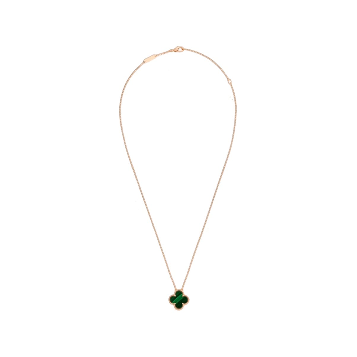 COLLAR TREBOL GREEN-ROSE GOLD