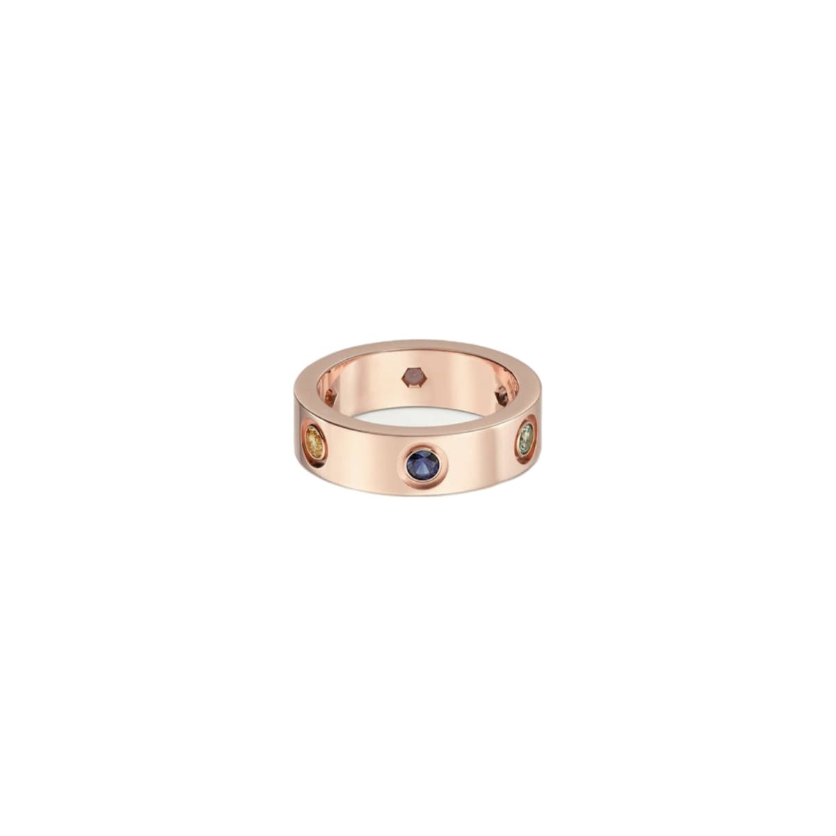 ANILLO LOVE ROSEGOLD ZIRCONIAS RAINBOW