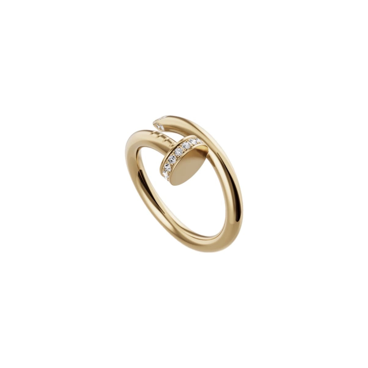 ANILLO CLAVO ZIRCONIA GOLD