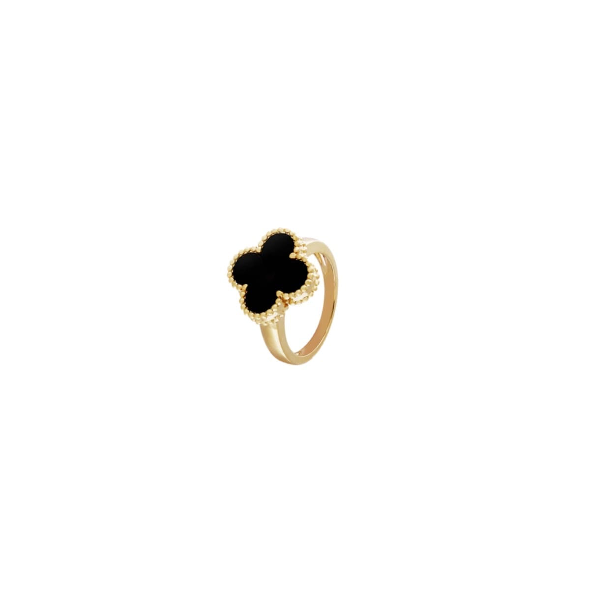 ANILLO TREBOL GOLD BLACK