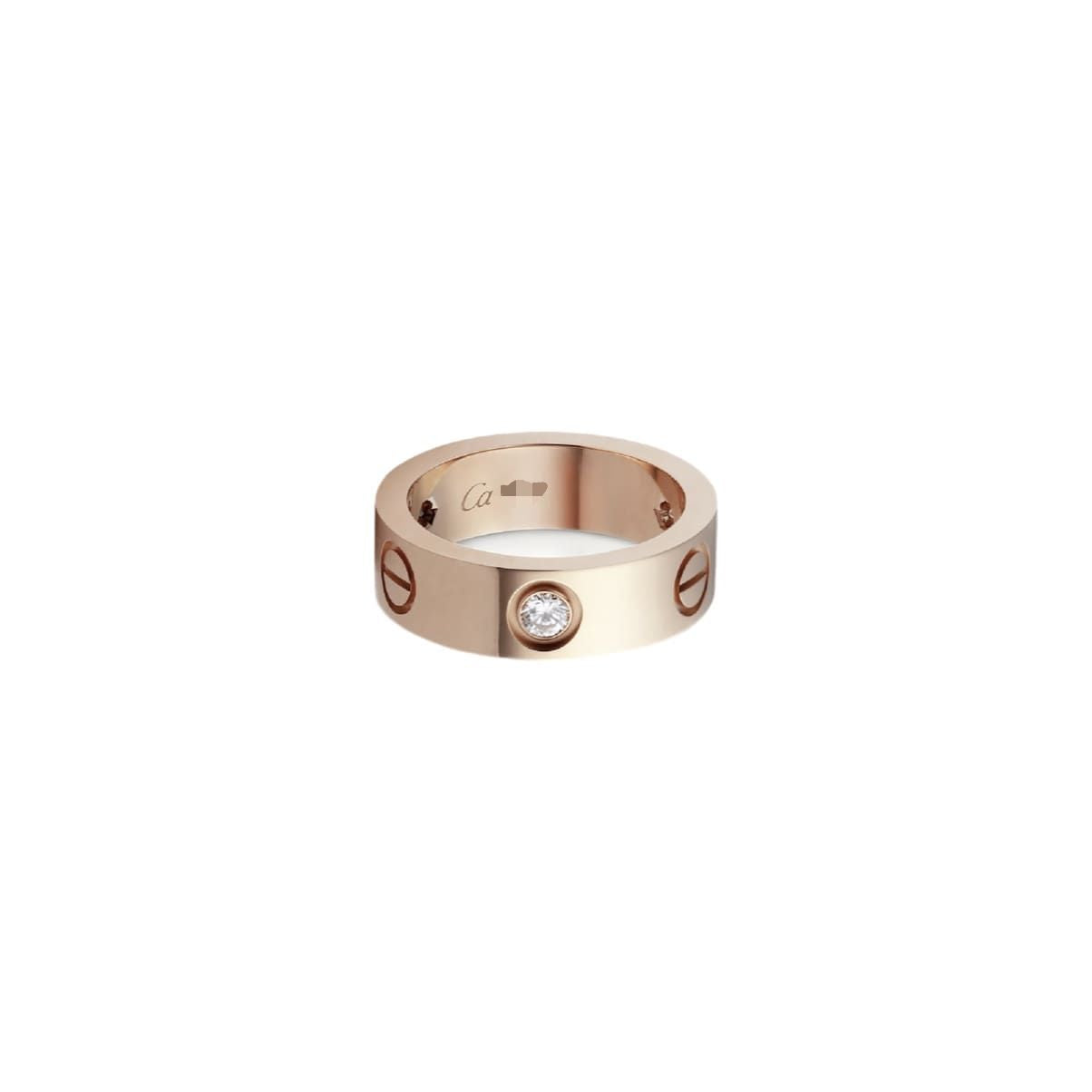 ANILLO LOVE ROSE GOLD ANCHO CON ZIRCONIA