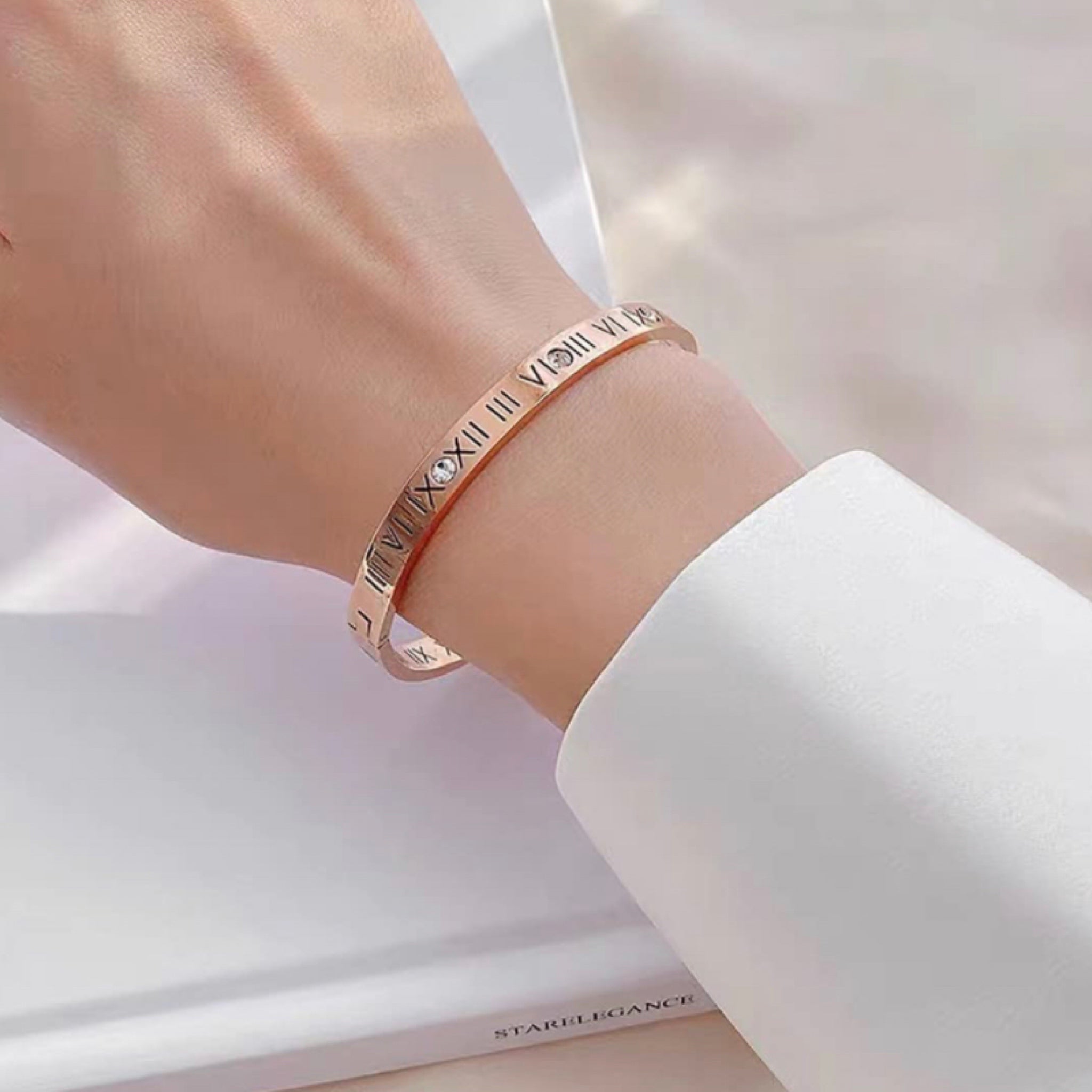 PULSERA NUMEROS ROMANOS ROSE GOLD