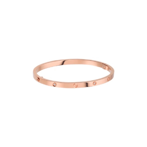 PULSERA LOVE DELGADA ROSE GOLD CON ZIRCONIA