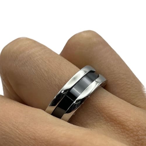 ANILLO BV DELGADO SILVER-BLACK